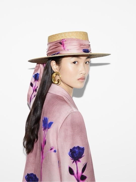 GUCCI Straw Wide Brim Hat with Ribbon NWT $899+ main image 12